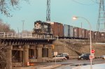 NS GP38-2 Locomotive making moves in the yard